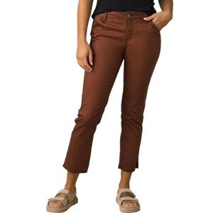 Prana Kayla Crop Chino Pants Women’s Size 6 Manzanita Brown Stretch Denim Casual